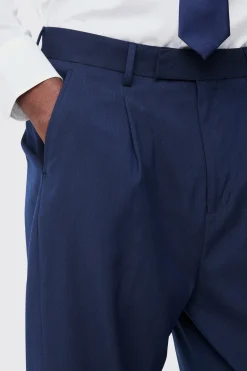 boohooMAN Pantalon tailleur cropped à taille fixe, taille haute, coupe fuselée<Homme Costumes Et Tenues Formelles