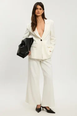 KarenMillen Pantalon Tailleur Droit Stretch Compact Petite<Femme Pantalons|Tailleurs