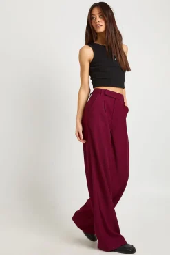 Pantalon Tailleur Droit Taille Haute