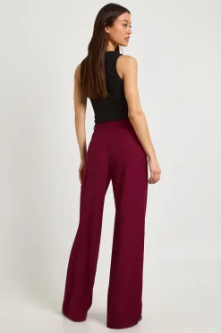 Pantalon Tailleur Droit Taille Haute