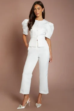 Oasis Pantalon Tailleur En Satin Mat Poule<Femme Pantalons|Tailleurs