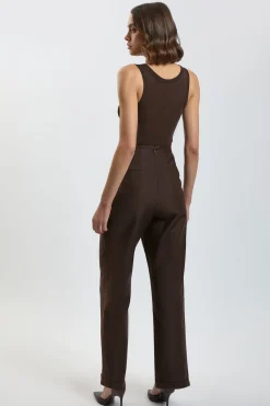 KarenMillen Pantalon Tailleur En Sergé Extensible<Femme Pantalons|Tailleurs