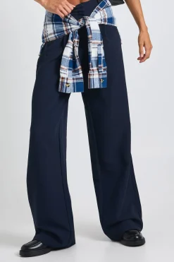 Pantalon tailleur essentiel pour grandes tailles à jambe large