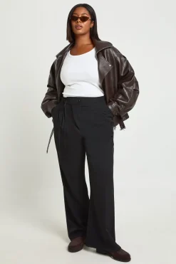 Pantalon Tailleur Grande Taille À Taille Cache-cœur