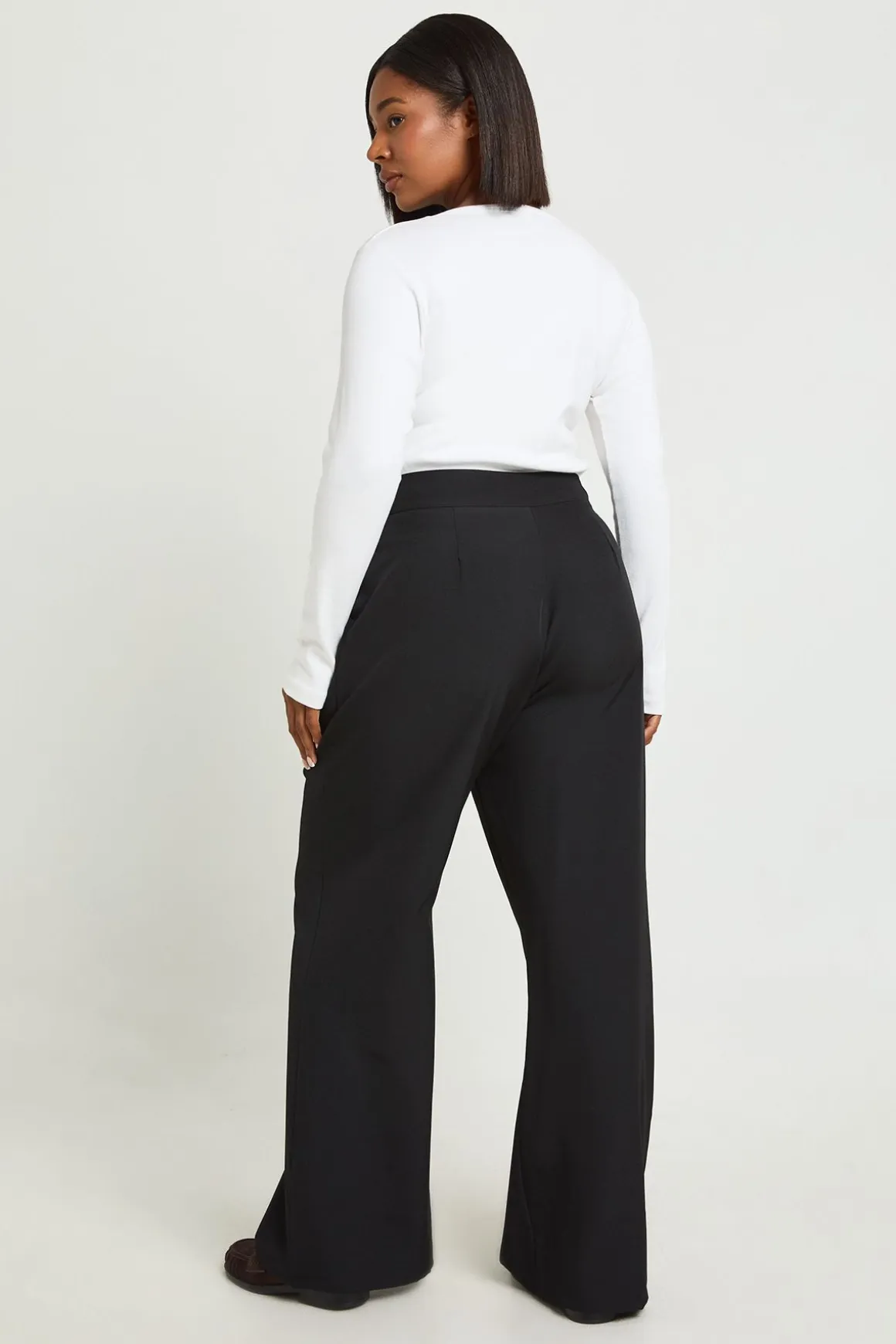 Pantalon Tailleur Grande Taille À Taille Cache-cœur