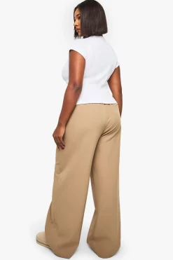 boohoo Pantalon Tailleur Grande Taille à Taille Élastique<Femme Pantalons