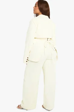 boohoo Pantalon Tailleur Grande Taille à Jambe Larges<Femme Pantalons|Tailleurs