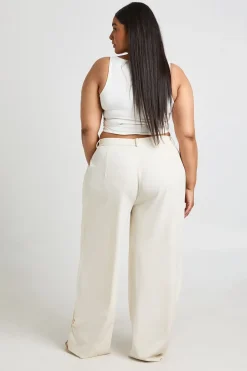Pantalon Tailleur Grande Taille Avec Finitions Dorées