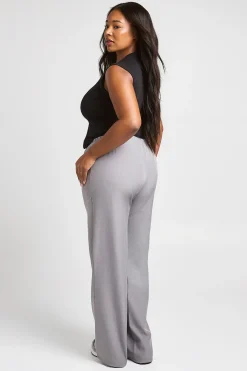 boohoo Pantalon Tailleur Grande Taille Jambe Large Avec Cordon De Serrage<Femme Pantalons