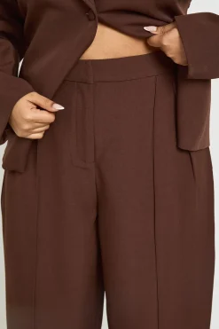 Pantalon Tailleur Grande Taille à Jambes Évasées