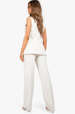 boohoo Pantalon tailleur à jambe droite<Femme Pantalons|Tailleurs