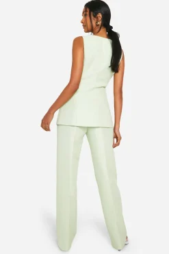 boohoo Pantalon Tailleur à Jambe Droite<Femme Pantalons|Tailleurs