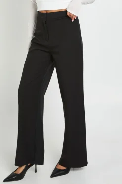 Pantalon Tailleur à Jambe Droite et Taille Haute