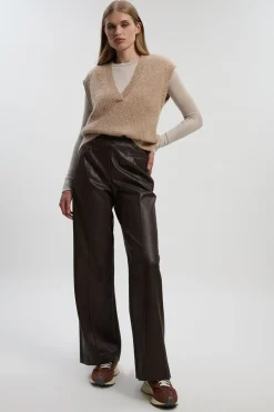 KarenMillen Pantalon Tailleur Jambe Large en synthétique avec Détails de Coutures<Femme Pantalons|Tailleurs