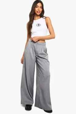 Pantalon Tailleur à Jambes Larges
