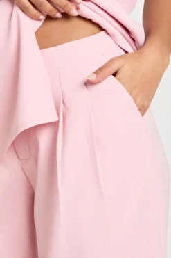 Pantalon Tailleur À Jambes Larges Avec Ceinture Dissimulée