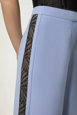 KarenMillen Pantalon tailleur à jambes larges avec appliqué en dentelle contrastée<Femme Pantalons|Tailleurs
