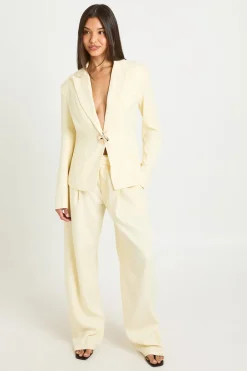 Pantalon Tailleur À Jambe Tonneau