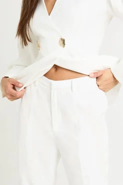 Pantalon Tailleur À Jambe Évasée