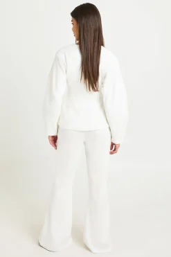 Pantalon Tailleur À Jambe Évasée