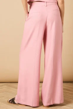 Pantalon Tailleur Large en Lin
