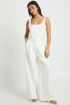 boohoo Pantalon Tailleur Large Petite Taille Essentiel<Femme Pantalons|Tailleurs