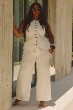 Pantalon Tailleur Large Plissé À Jambes Évasées Plus Extreme