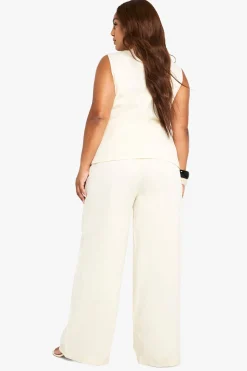 Pantalon Tailleur Large Plissé À Jambes Évasées Plus Extreme