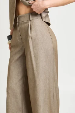 Pantalon Tailleur Large Plissé Petite