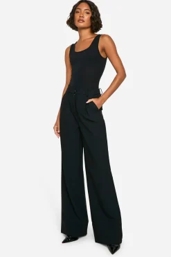 boohoo Pantalon Tailleur Large Taille Haute Essentiel Tall<Femme Pantalons|Tailleurs