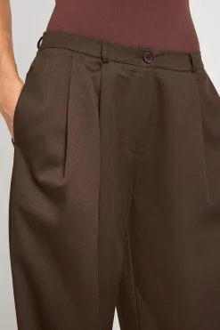 boohoo Pantalon Tailleur Large À Taille Haute Plissée<Femme Pantalons