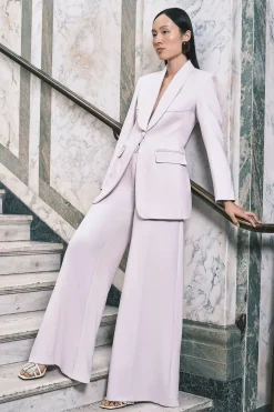 Pantalon Tailleur Petite Compact Stretch À Jambe Large