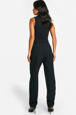 Pantalon Tailleur Petite Coupe Slim Jambe Fuselée Essentiel