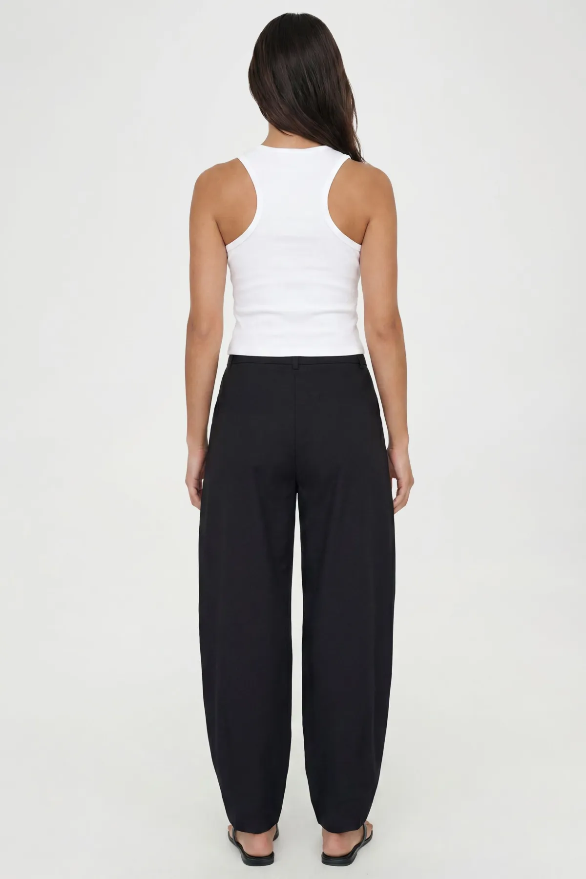 boohoo Pantalon Tailleur Petite À Jambes Larges Avec Taille Plissée<Femme Pantalons