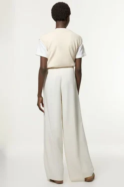KarenMillen Pantalon Tailleur Petite à Jambes Larges en Stretch Compact Essentiel<Femme Pantalons
