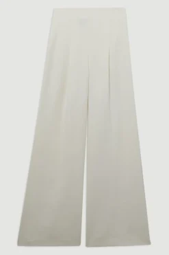 KarenMillen Pantalon Tailleur Petite à Jambes Larges en Stretch Compact Essentiel<Femme Pantalons