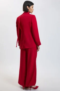 KarenMillen Pantalon Tailleur Petite Taille Jambe Large En Viscose Stretch Compacte<Femme Pantalons