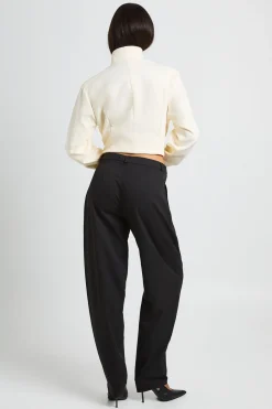 boohoo Pantalon Tailleur À Pinces Et Jambes Tonneau<Femme Pantalons