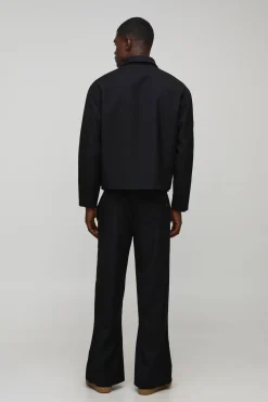 boohooMAN Pantalon tailleur à pinces plissées évasé<Homme Ensembles