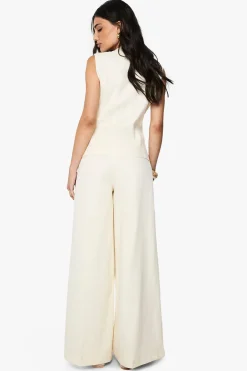 Pantalon Tailleur Plissé À Jambe Extra Large