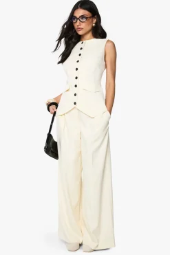 Pantalon Tailleur Plissé À Jambe Extra Large