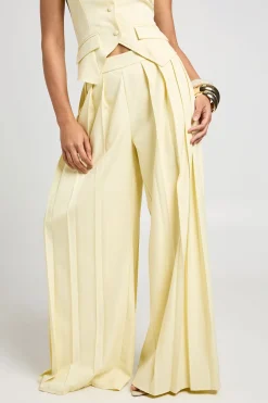 Pantalon Tailleur Plissé À Jambe Extra Large