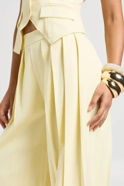 Pantalon Tailleur Plissé À Jambe Extra Large