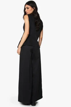Pantalon Tailleur Plissé À Jambe Ultra Large