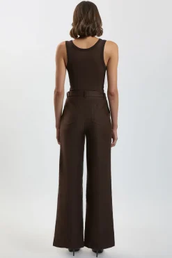 Pantalon Tailleur À Poches En Sergé Stretch