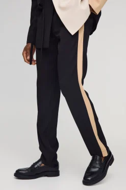 boohooMAN Pantalon tailleur slim fit à panneaux<Homme Costumes Et Tenues Formelles