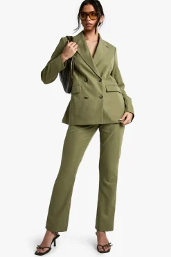 Pantalon tailleur slim à jambe droite