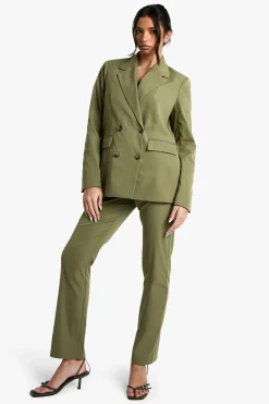 Pantalon tailleur slim à jambe droite