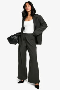 Pantalon Tailleur Taille Élastiquée À Enfiler Petite