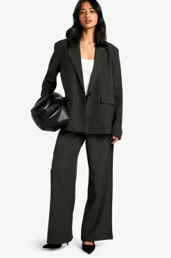 Pantalon Tailleur Taille Élastiquée À Enfiler Petite